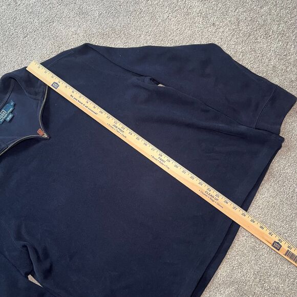 Men’s Polo Ralph Lauren Navy Blue Pullover 1/4 Zip Sweater Size XL - Picture 5 of 6